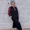Vestido camisero largo estampado cuadros tartan y leopoardo