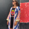 kimono de colores vivos, multicolor, de carácter boho chic